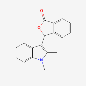 molecular formula C18H15NO2 B7838757 3-(1,2-Dimethyl-3-indolyl)phthalide CAS No. 73973-00-9