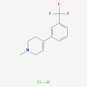 molecular formula C13H15ClF3N B7838770 1-Methyl-4-[3-(trifluoromethyl)phenyl]-1,2,3,6-tetrahydropyridine hydrochloride 