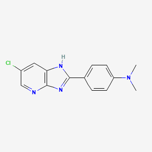 molecular formula C14H13ClN4 B7838774 4-(6-chloro-1H-imidazo[4,5-b]pyridin-2-yl)-N,N-dimethylaniline CAS No. 113311-85-6