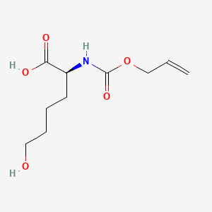 molecular formula C10H17NO5 B7838802 (S)-2-(((Allyloxy)carbonyl)amino)-6-hydroxyhexanoic acid 
