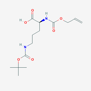 molecular formula C14H24N2O6 B7838803 (S)-2-(((Allyloxy)carbonyl)amino)-5-((tert-butoxycarbonyl)amino)pentanoic acid 