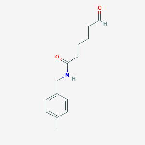 molecular formula C14H19NO2 B7838856 N-[(4-methylphenyl)methyl]-6-oxohexanamide 
