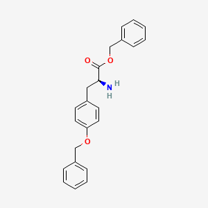 molecular formula C23H23NO3 B7839162 (S)-Benzyl 2-amino-3-(4-(benzyloxy)phenyl)propanoate 