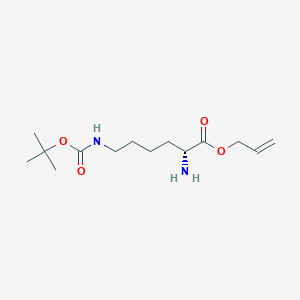molecular formula C14H26N2O4 B7839190 prop-2-enyl (2R)-2-amino-6-[(2-methylpropan-2-yl)oxycarbonylamino]hexanoate 