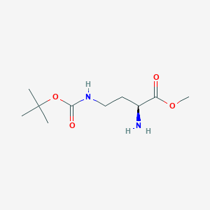 molecular formula C10H20N2O4 B7839191 (S)-Methyl 2-amino-4-((tert-butoxycarbonyl)amino)butanoate 