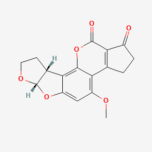 molecular formula C17H14O6 B7839208 环戊并[c]呋喃并[3',2':4,5]呋喃并[2,3-h][1]苯并吡喃-1,11-二酮, 2,3,6a,8,9,9a-六氢-4-甲氧基-, (6aR-顺)- 