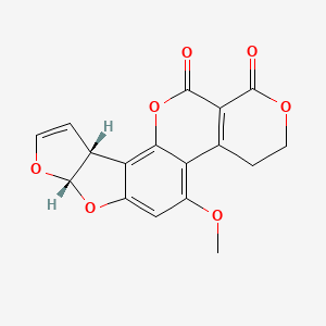 molecular formula C17H12O7 B7839216 1H,12H-Furo[3',2':4,5]furo[2,3-h]pyrano[3,4-c][1]benzopyran-1,12-dione, 3,4,7a,10a-tetrahydro-5-methoxy-, (7aR-cis)- 