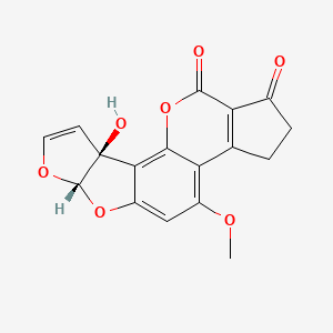 molecular formula C17H12O7 B7839222 (6aS)-2,3,6abeta,9a-Tetrahydro-9abeta-hydroxy-4-methoxycyclopenta[c]furo[3',2':4,5]furo[2,3-h][1]benzopyran-1,11-dione 
