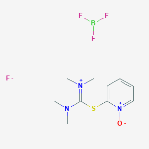molecular formula C10H16BF4N3OS B7839273 [Dimethylamino-(1-oxidopyridin-1-ium-2-yl)sulfanylmethylidene]-dimethylazanium;trifluoroborane;fluoride 
