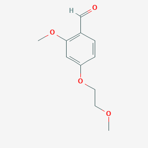 molecular formula C11H14O4 B7839290 2-Methoxy-4-(2-methoxyethoxy)benzaldehyde 