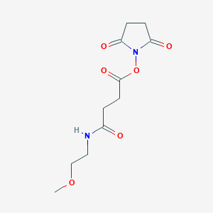 molecular formula C11H16N2O6 B7839297 (2,5-Dioxopyrrolidin-1-yl) 4-(2-methoxyethylamino)-4-oxobutanoate 
