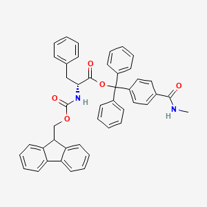 molecular formula C45H38N2O5 B7839313 [[4-(methylcarbamoyl)phenyl]-diphenylmethyl] (2R)-2-(9H-fluoren-9-ylmethoxycarbonylamino)-3-phenylpropanoate 