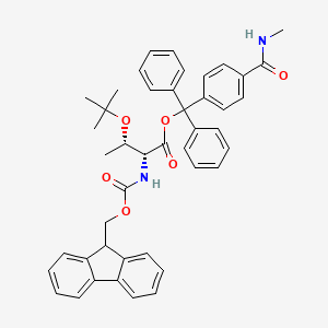 molecular formula C44H44N2O6 B7839327 [[4-(methylcarbamoyl)phenyl]-diphenylmethyl] (2R,3S)-2-(9H-fluoren-9-ylmethoxycarbonylamino)-3-[(2-methylpropan-2-yl)oxy]butanoate 