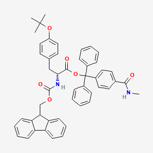 molecular formula C49H46N2O6 B7839332 [[4-(methylcarbamoyl)phenyl]-diphenylmethyl] (2R)-2-(9H-fluoren-9-ylmethoxycarbonylamino)-3-[4-[(2-methylpropan-2-yl)oxy]phenyl]propanoate 