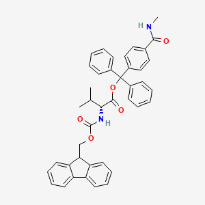 molecular formula C41H38N2O5 B7839334 [[4-(methylcarbamoyl)phenyl]-diphenylmethyl] (2R)-2-(9H-fluoren-9-ylmethoxycarbonylamino)-3-methylbutanoate 