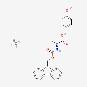molecular formula C27H29NO5 B7839346 methane;(4-methoxyphenyl)methyl (2R)-2-(9H-fluoren-9-ylmethoxycarbonylamino)propanoate 
