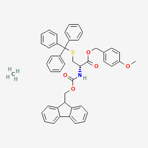 molecular formula C46H43NO5S B7839368 methane;(4-methoxyphenyl)methyl (2S)-2-(9H-fluoren-9-ylmethoxycarbonylamino)-3-tritylsulfanylpropanoate 