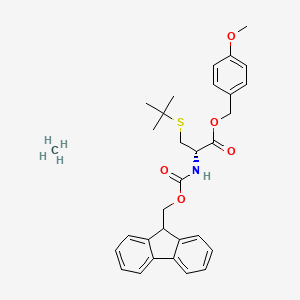molecular formula C31H37NO5S B7839380 methane;(4-methoxyphenyl)methyl (2S)-3-tert-butylsulfanyl-2-(9H-fluoren-9-ylmethoxycarbonylamino)propanoate 
