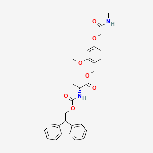molecular formula C29H30N2O7 B7839383 [2-methoxy-4-[2-(methylamino)-2-oxoethoxy]phenyl]methyl (2R)-2-(9H-fluoren-9-ylmethoxycarbonylamino)propanoate 
