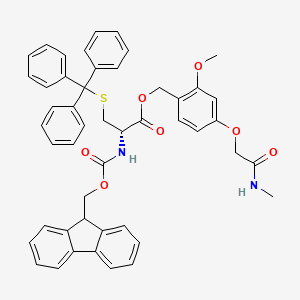 molecular formula C48H44N2O7S B7839407 [2-methoxy-4-[2-(methylamino)-2-oxoethoxy]phenyl]methyl (2S)-2-(9H-fluoren-9-ylmethoxycarbonylamino)-3-tritylsulfanylpropanoate 