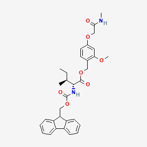 molecular formula C32H36N2O7 B7839436 [2-methoxy-4-[2-(methylamino)-2-oxoethoxy]phenyl]methyl (2R,3S)-2-(9H-fluoren-9-ylmethoxycarbonylamino)-3-methylpentanoate 