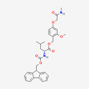 molecular formula C32H36N2O7 B7839440 [2-methoxy-4-[2-(methylamino)-2-oxoethoxy]phenyl]methyl (2R)-2-(9H-fluoren-9-ylmethoxycarbonylamino)-4-methylpentanoate 