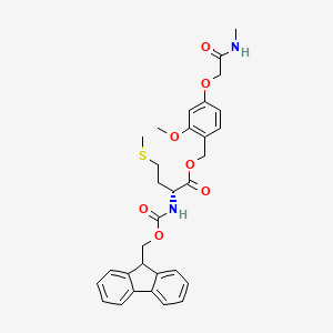 molecular formula C31H34N2O7S B7839452 [2-methoxy-4-[2-(methylamino)-2-oxoethoxy]phenyl]methyl (2R)-2-(9H-fluoren-9-ylmethoxycarbonylamino)-4-methylsulfanylbutanoate 