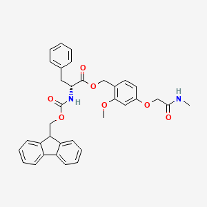 molecular formula C35H34N2O7 B7839464 [2-methoxy-4-[2-(methylamino)-2-oxoethoxy]phenyl]methyl (2R)-2-(9H-fluoren-9-ylmethoxycarbonylamino)-3-phenylpropanoate 