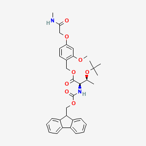 molecular formula C34H40N2O8 B7839481 [2-methoxy-4-[2-(methylamino)-2-oxoethoxy]phenyl]methyl (2R,3S)-2-(9H-fluoren-9-ylmethoxycarbonylamino)-3-[(2-methylpropan-2-yl)oxy]butanoate 