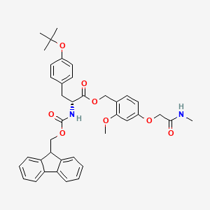 molecular formula C39H42N2O8 B7839486 [2-methoxy-4-[2-(methylamino)-2-oxoethoxy]phenyl]methyl (2R)-2-(9H-fluoren-9-ylmethoxycarbonylamino)-3-[4-[(2-methylpropan-2-yl)oxy]phenyl]propanoate 
