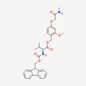 molecular formula C31H34N2O7 B7839487 [2-methoxy-4-[2-(methylamino)-2-oxoethoxy]phenyl]methyl (2R)-2-(9H-fluoren-9-ylmethoxycarbonylamino)-3-methylbutanoate 