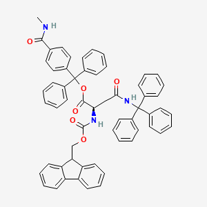 molecular formula C59H49N3O6 B7839504 [[4-(methylcarbamoyl)phenyl]-diphenylmethyl] (2R)-2-(9H-fluoren-9-ylmethoxycarbonylamino)-4-oxo-4-(tritylamino)butanoate 