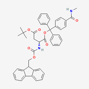 4-O-tert-butyl 1-O-[[4-(methylcarbamoyl)phenyl]-diphenylmethyl] (2R)-2-(9H-fluoren-9-ylmethoxycarbonylamino)butanedioate