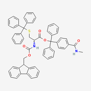 molecular formula C58H48N2O5S B7839514 [[4-(methylcarbamoyl)phenyl]-diphenylmethyl] (2S)-2-(9H-fluoren-9-ylmethoxycarbonylamino)-3-tritylsulfanylpropanoate 
