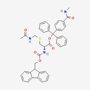 molecular formula C42H39N3O6S B7839516 [[4-(methylcarbamoyl)phenyl]-diphenylmethyl] (2S)-3-(acetamidomethylsulfanyl)-2-(9H-fluoren-9-ylmethoxycarbonylamino)propanoate 