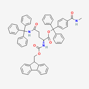 molecular formula C60H51N3O6 B7839528 [[4-(methylcarbamoyl)phenyl]-diphenylmethyl] (2R)-2-(9H-fluoren-9-ylmethoxycarbonylamino)-5-oxo-5-(tritylamino)pentanoate 