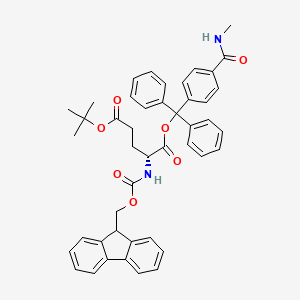 molecular formula C45H44N2O7 B7839534 5-O-tert-butyl 1-O-[[4-(methylcarbamoyl)phenyl]-diphenylmethyl] (2R)-2-(9H-fluoren-9-ylmethoxycarbonylamino)pentanedioate 