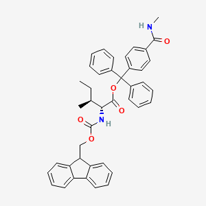 molecular formula C42H40N2O5 B7839541 [[4-(methylcarbamoyl)phenyl]-diphenylmethyl] (2R,3S)-2-(9H-fluoren-9-ylmethoxycarbonylamino)-3-methylpentanoate 