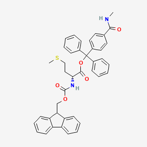molecular formula C41H38N2O5S B7839556 [[4-(methylcarbamoyl)phenyl]-diphenylmethyl] (2R)-2-(9H-fluoren-9-ylmethoxycarbonylamino)-4-methylsulfanylbutanoate 