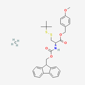 molecular formula C31H37NO5S2 B7839559 methane;(4-methoxyphenyl)methyl (2S)-3-(tert-butyldisulfanyl)-2-(9H-fluoren-9-ylmethoxycarbonylamino)propanoate 