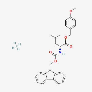 molecular formula C30H35NO5 B7839580 methane;(4-methoxyphenyl)methyl (2R)-2-(9H-fluoren-9-ylmethoxycarbonylamino)-4-methylpentanoate 