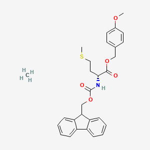 molecular formula C29H33NO5S B7839586 methane;(4-methoxyphenyl)methyl (2R)-2-(9H-fluoren-9-ylmethoxycarbonylamino)-4-methylsulfanylbutanoate 