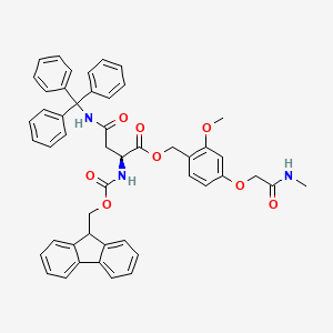 [2-methoxy-4-[2-(methylamino)-2-oxoethoxy]phenyl]methyl (2S)-2-(9H-fluoren-9-ylmethoxycarbonylamino)-4-oxo-4-(tritylamino)butanoate