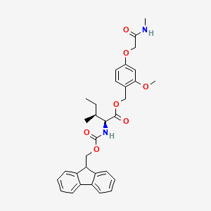 molecular formula C32H36N2O7 B7839675 [2-methoxy-4-[2-(methylamino)-2-oxoethoxy]phenyl]methyl (2S,3S)-2-(9H-fluoren-9-ylmethoxycarbonylamino)-3-methylpentanoate 