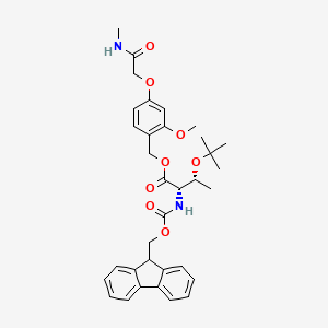 molecular formula C34H40N2O8 B7839723 [2-methoxy-4-[2-(methylamino)-2-oxoethoxy]phenyl]methyl (2S,3R)-2-(9H-fluoren-9-ylmethoxycarbonylamino)-3-[(2-methylpropan-2-yl)oxy]butanoate 