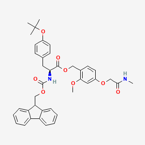 molecular formula C39H42N2O8 B7839727 [2-methoxy-4-[2-(methylamino)-2-oxoethoxy]phenyl]methyl (2S)-2-(9H-fluoren-9-ylmethoxycarbonylamino)-3-[4-[(2-methylpropan-2-yl)oxy]phenyl]propanoate 
