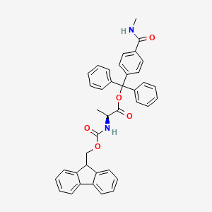 molecular formula C39H34N2O5 B7839742 [[4-(methylcarbamoyl)phenyl]-diphenylmethyl] (2S)-2-(9H-fluoren-9-ylmethoxycarbonylamino)propanoate 