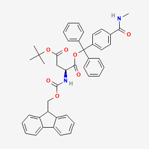 molecular formula C44H42N2O7 B7839754 4-O-tert-butyl 1-O-[[4-(methylcarbamoyl)phenyl]-diphenylmethyl] (2S)-2-(9H-fluoren-9-ylmethoxycarbonylamino)butanedioate 