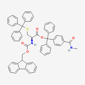 molecular formula C58H48N2O5S B7839761 [[4-(methylcarbamoyl)phenyl]-diphenylmethyl] (2R)-2-(9H-fluoren-9-ylmethoxycarbonylamino)-3-tritylsulfanylpropanoate 