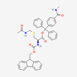 molecular formula C42H39N3O6S B7839762 [[4-(methylcarbamoyl)phenyl]-diphenylmethyl] (2R)-3-(acetamidomethylsulfanyl)-2-(9H-fluoren-9-ylmethoxycarbonylamino)propanoate 
